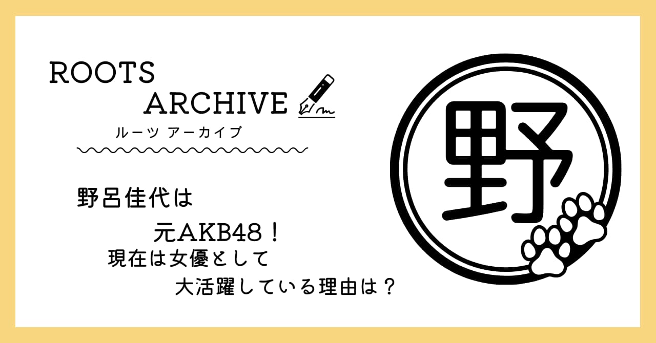 野呂佳代,AKB,女優,